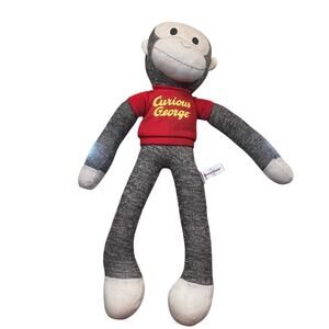 2011 Curious George Schylling Sock Monkey Plush Stuffed Animal 20” inch